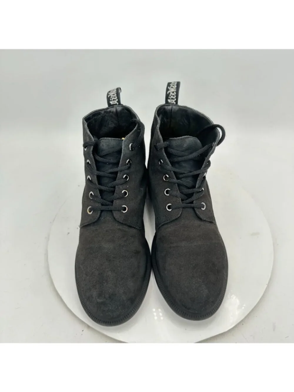 Dr. Martens Emmeline Women Size 9 Black Smooth Leather Lace Up Ankle Boot